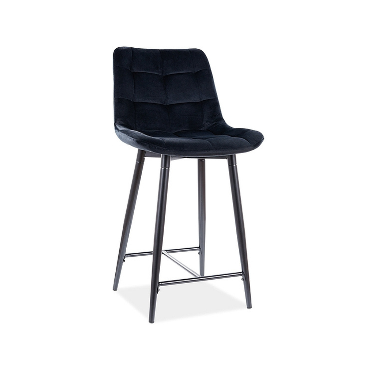 SI NONI  Fekete design Kárpitos beltéri bárszék