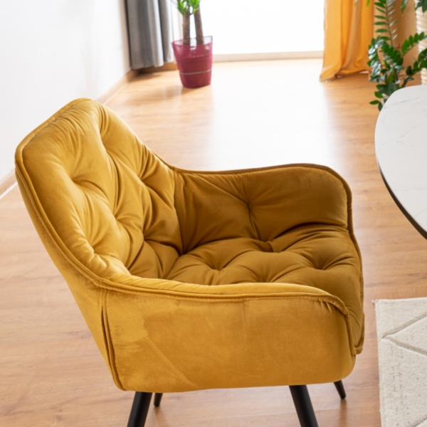 SI CHERRY Yellow design Upholstered indoor chair