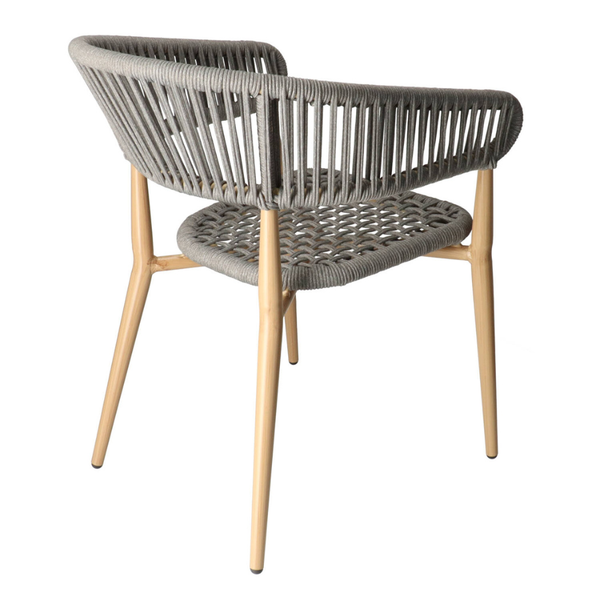 DL DUNCAN Szürke klasszikus Polirattan kültéri szék