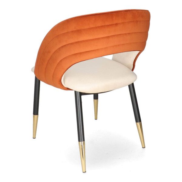 NI HELIA Orange elegant Upholstered indoor chair