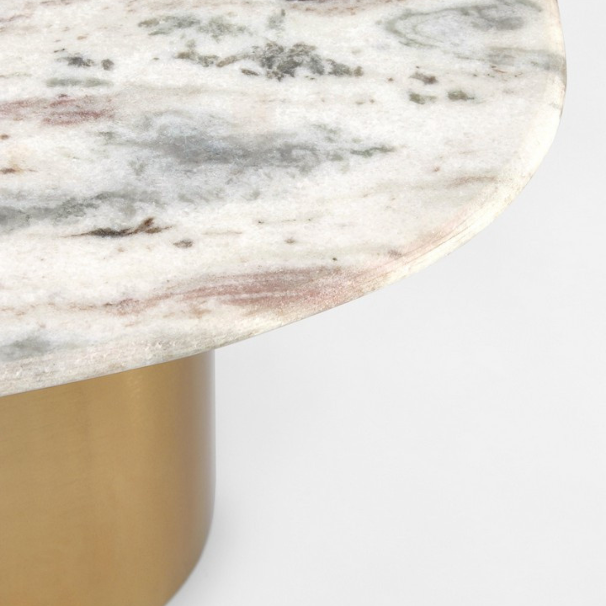 BT CORRY Fehér, Arany design Dohányzóasztal