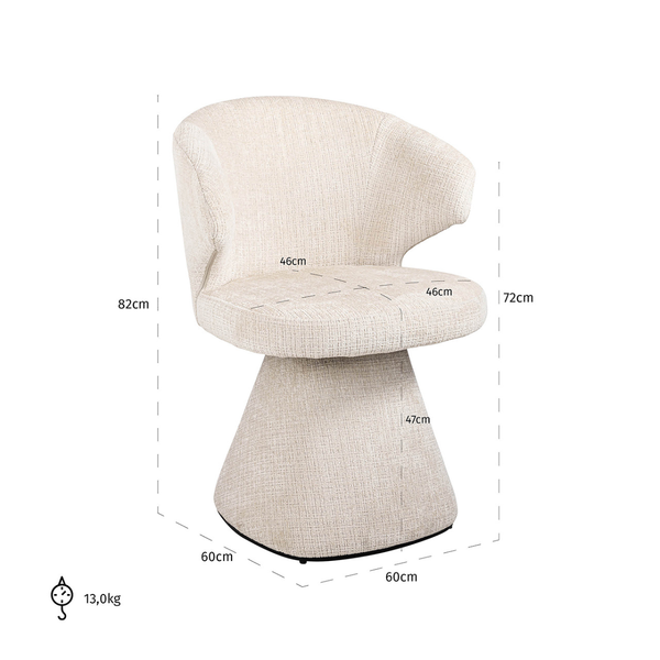 RC CELINE Bézs design Kárpitos beltéri szék