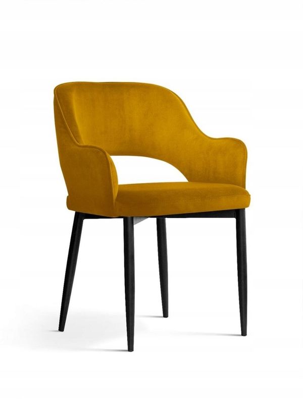 AT MAYA Yellow elegant Upholstered indoor chair