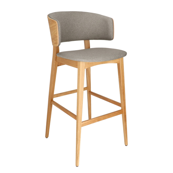 GB LUCY Szürke, Natúr klasszikus Fa beltéri bárszék