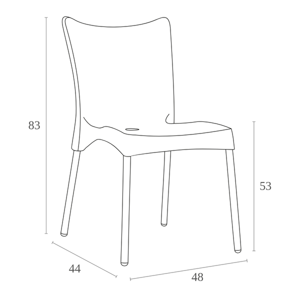 ST JULIETTE Fehér design Műanyag kültéri szék