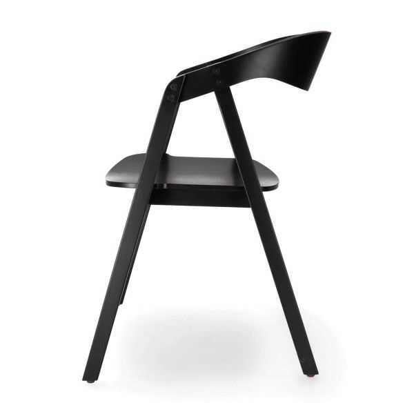 GB NELL Fekete minimalista Fa beltéri szék