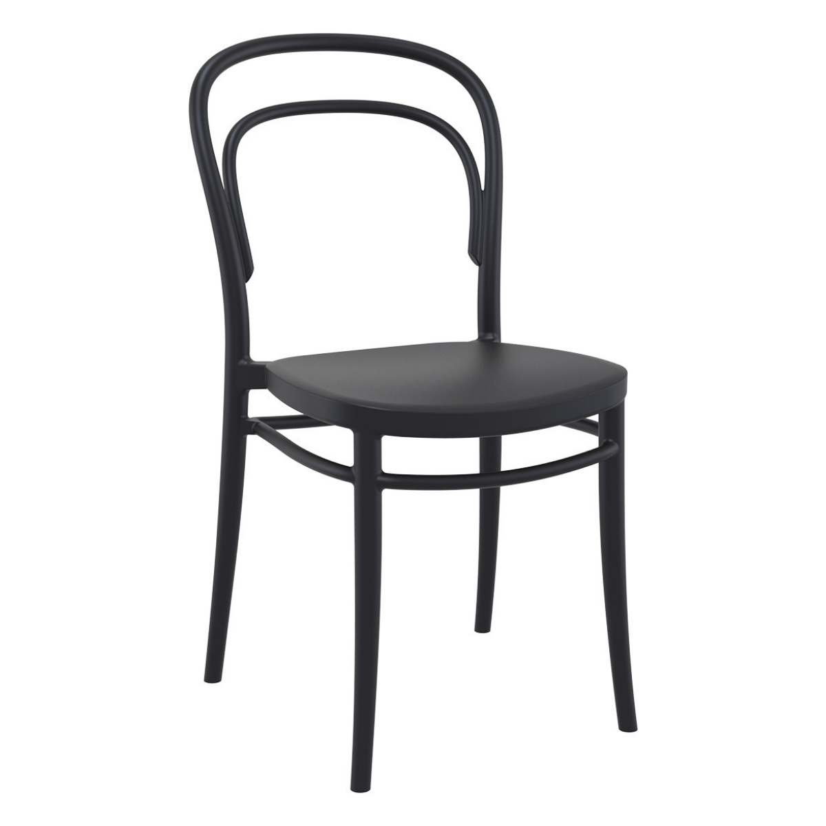 ST MARIE Fekete design Műanyag kültéri szék