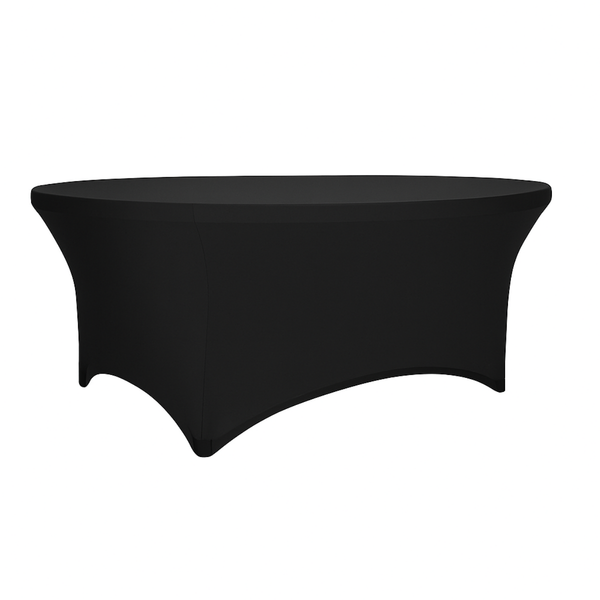 DL TABLE SPANDEX R180 Fekete klasszikus Konferencia, bankett spandex huzat