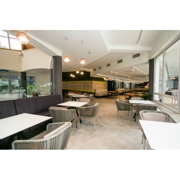 PA WHITE 70x70 White modern HPL (Compact) Outdoor Tabletop