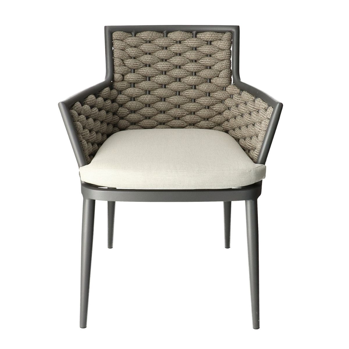 DL TIGER Szürke modern Fém kültéri szék