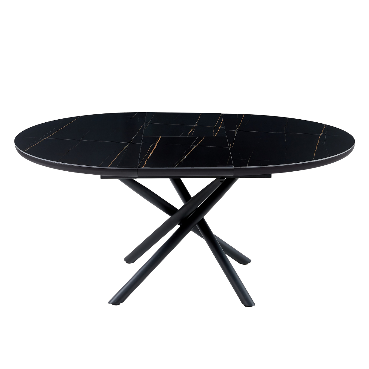 ET NORA Fekete design Beltéri komplett asztal