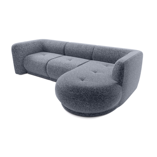 PZ BLUEBELL Szürke design Sarokgarnitúra