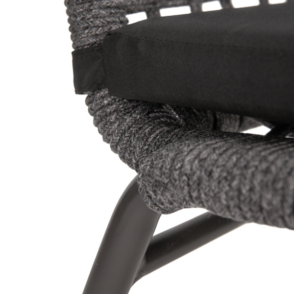 DL FONZO Szürke klasszikus Polirattan kültéri szék