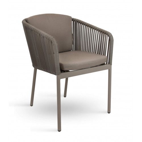 DL PANDA Barna elegáns Polirattan kültéri szék