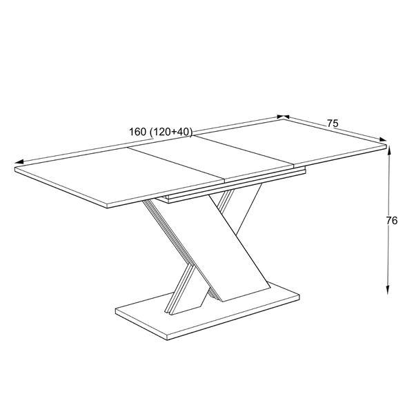 ET ANA Fa design Beltéri komplett asztal