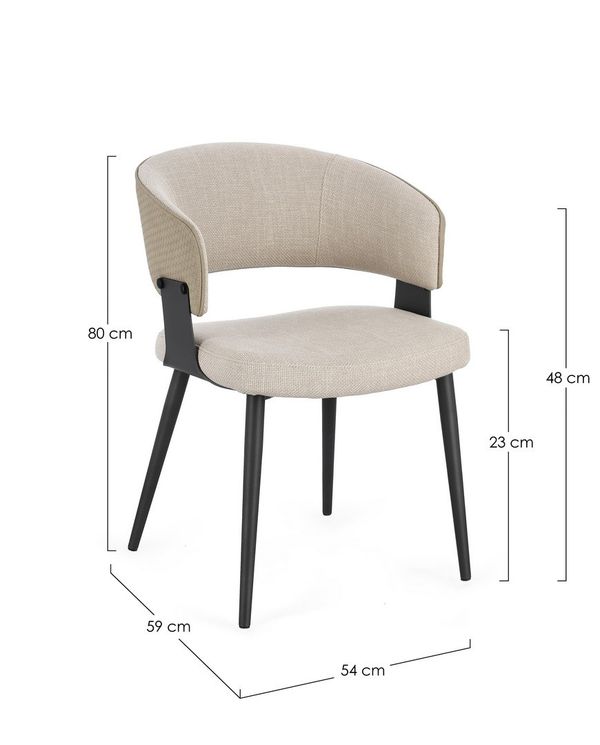 BT RAMI Bézs design Kárpitos beltéri szék