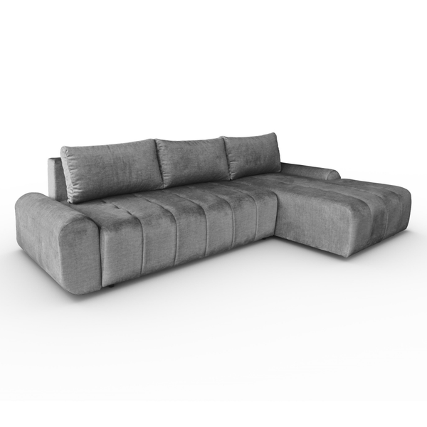 ET ROSITA Szürke design Sarokgarnitúra