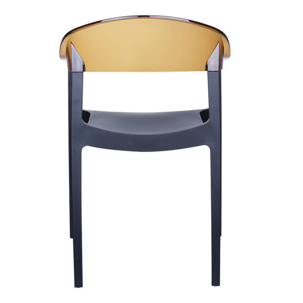 ST CARMEN Fekete design Műanyag kültéri szék