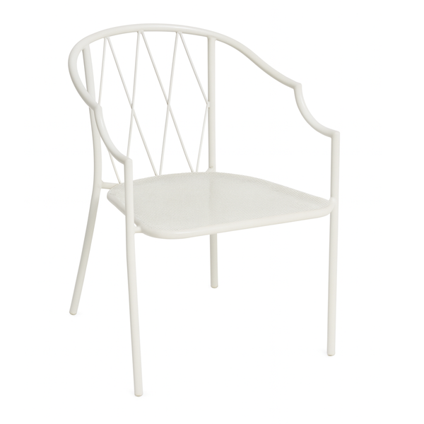 EU COMO Utolsó 4 db  Fehér design Fém kültéri szék