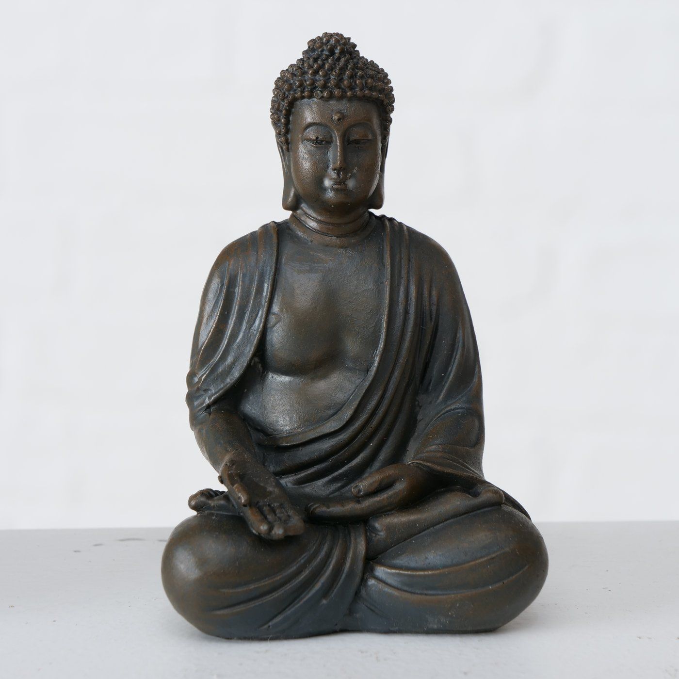 B BUDDHA  FIGURINE Fekete design Asztali dekoráció