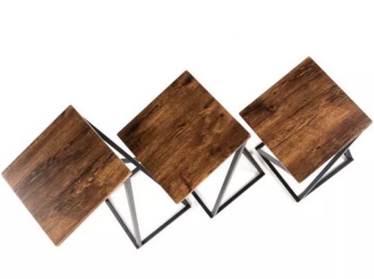 DL GILBERT Fekete skandináv Dohányzóasztal