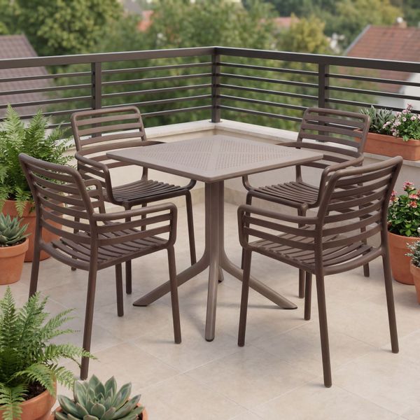 NARDI CLIP 80 Taupe / NARDI DOGA  Barna modern Kültéri szett