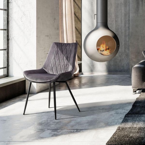 AT DUBAN Grey modern Upholstered indoor chair