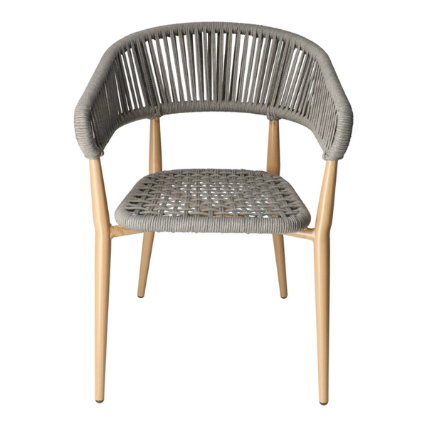 DL DUNCAN Szürke klasszikus Polirattan kültéri szék