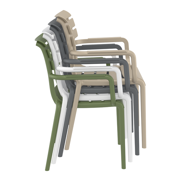 ST PARIS Fekete design Műanyag kültéri szék