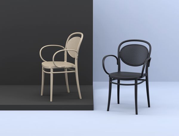 ST MARCEL XL Taupe modern Műanyag kültéri szék