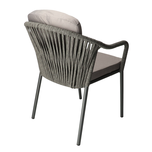 DL ARON Szürke design Polirattan kültéri szék