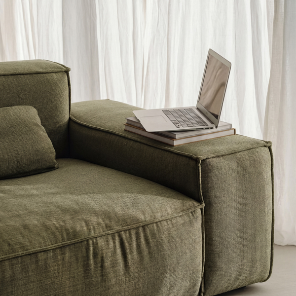 ET ADAM Zöld design Sarokgarnitúra