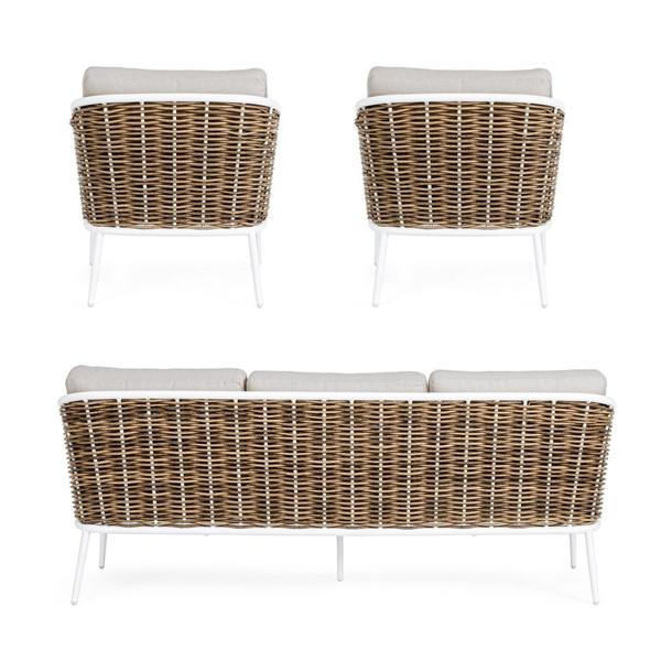 BT MIRABELL Fehér, Bézs modern Kültéri lounge szett