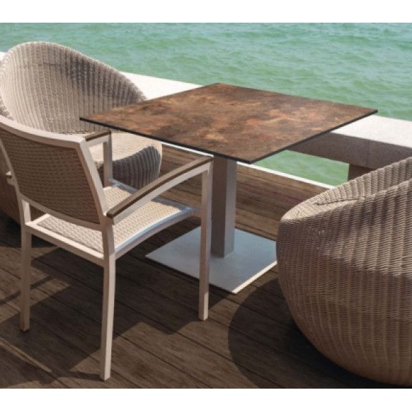 RINO COMPACT TOP RUST 70x70 Barna modern Asztallap