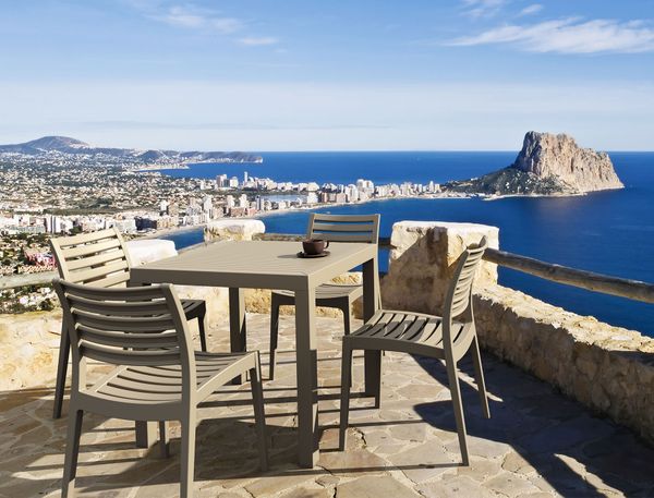 ST ARES Taupe design Műanyag kültéri szék