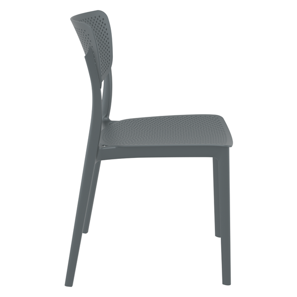 ST LUCY Szürke design Műanyag kültéri szék