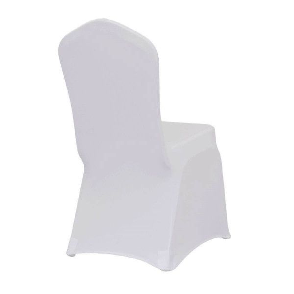 DL CHAIR SPANDEX Fehér klasszikus Konferencia, bankett spandex huzat