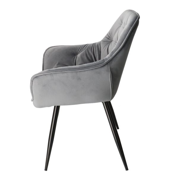 DL CHERRY BLUVEL 14 Szürke design, elegáns Kárpitos beltéri szék