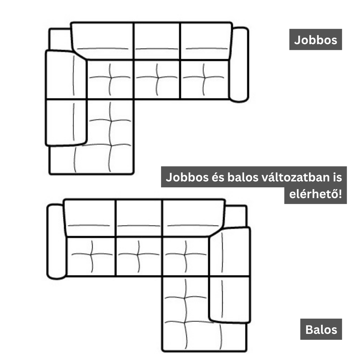 ET COLVEX Több színben design Sarokgarnitúra