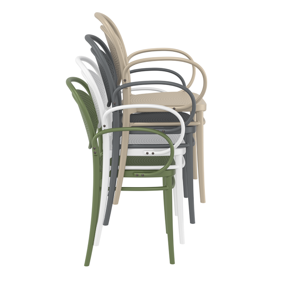 ST MARCEL Zöld design Műanyag kültéri szék