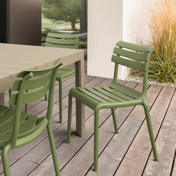ST HELEN Zöld design Műanyag kültéri szék