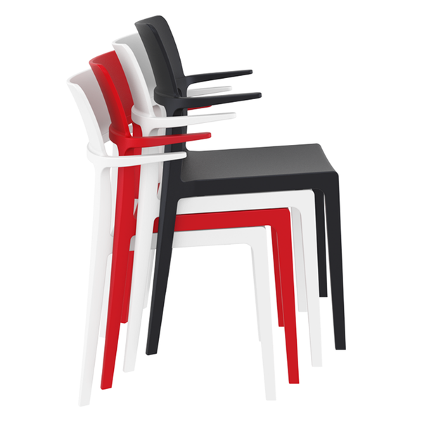 ST PLUS Fehér design Műanyag kültéri szék