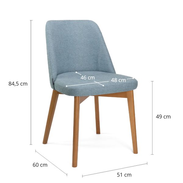 AT RAMONA S Kék design Kárpitos beltéri szék