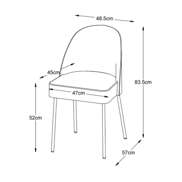 UQ PRESTON Bézs design, elegáns Kárpitos beltéri szék