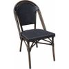 DL PARIS utolsó 1db  Fekete design, klasszikus, elegáns Tessil betétes kültéri szék