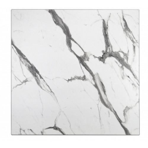 LS COMPACT WHITE MARBLE 120x70 White elegant Tabletop