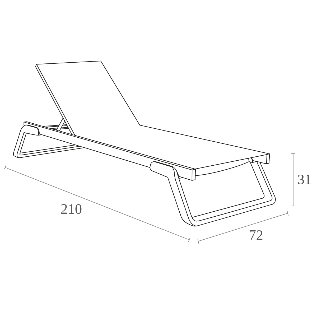 ST TROPIC Taupe design Napágy