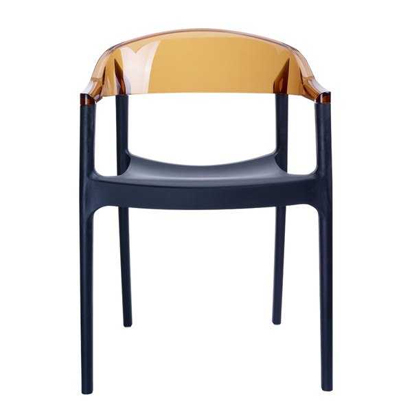 ST CARMEN Fekete design Műanyag kültéri szék