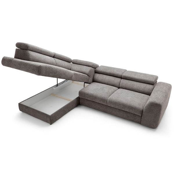 ET BENJAMIN Szürke design Sarokgarnitúra