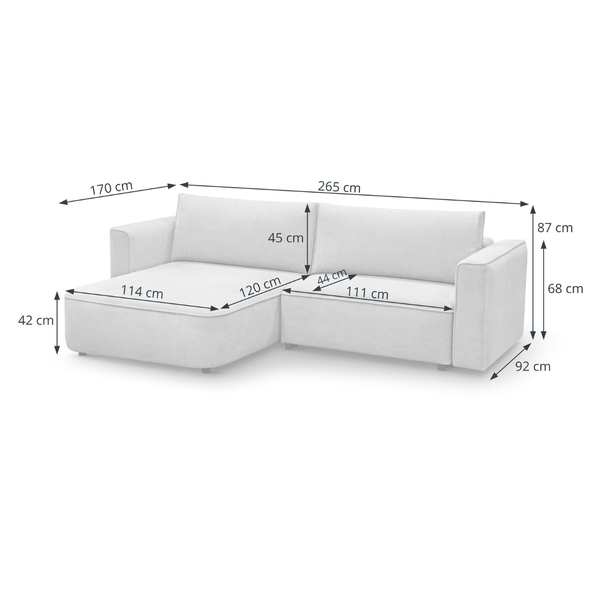 ET CARLITOS Bézs modern Sarokgarnitúra
